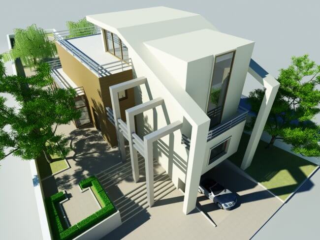 2 mərtəbəli villa